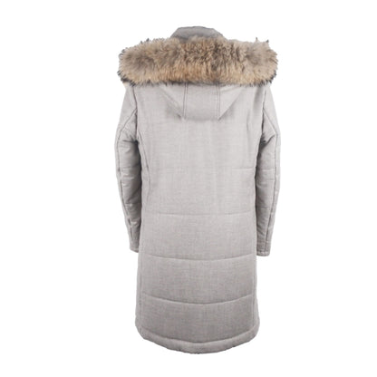 Graue Wolljacke