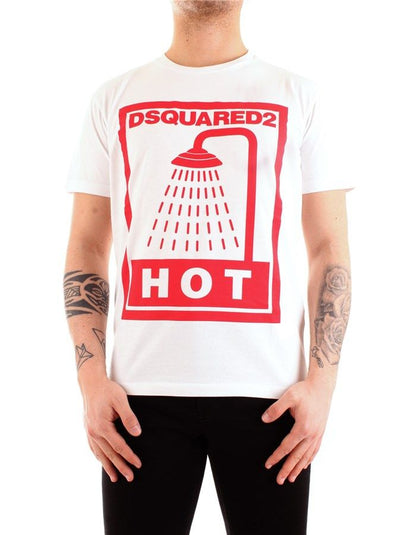 T-Shirt aus weißer Baumwolle