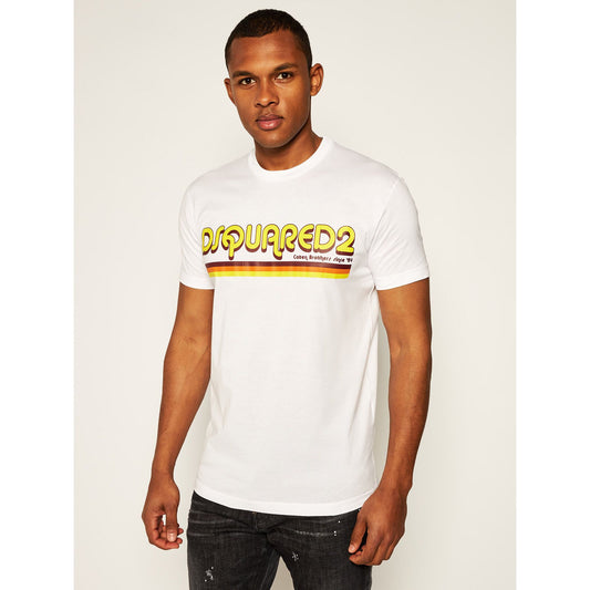 T-Shirt aus weißer Baumwolle