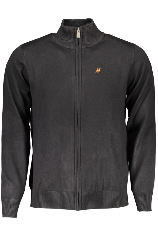 Schwarzer Nylon-Pullover