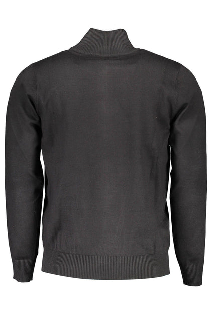 Schwarzer Nylon-Pullover