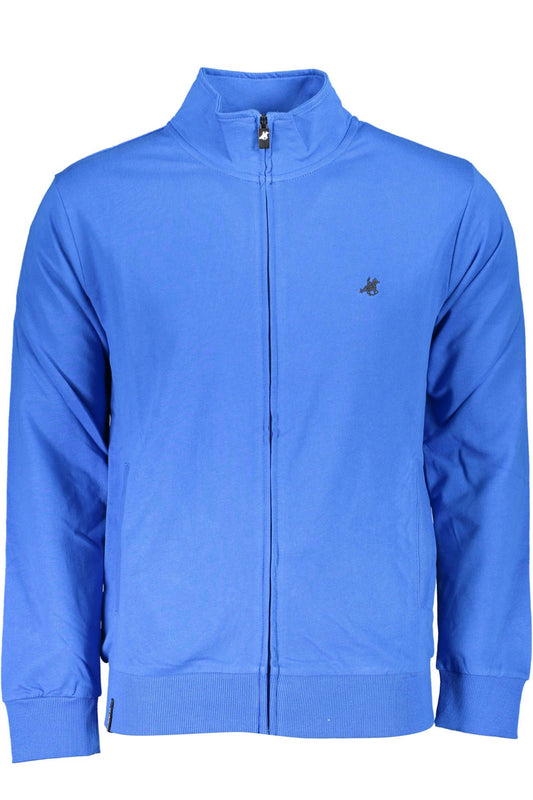 Blauer Baumwollpullover