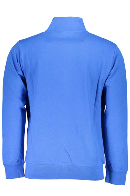 Blauer Baumwollpullover