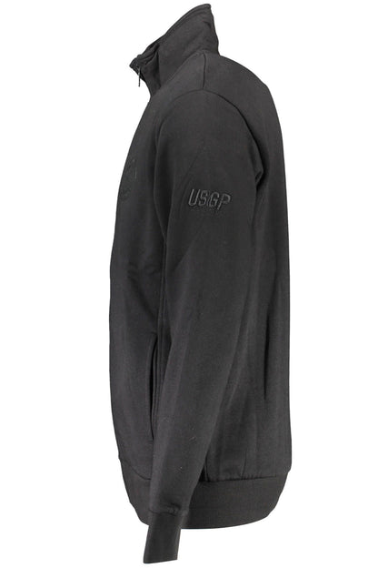 Schwarzer Baumwollpullover