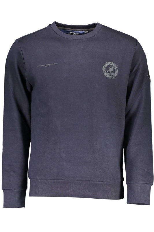 Blauer Baumwollpullover