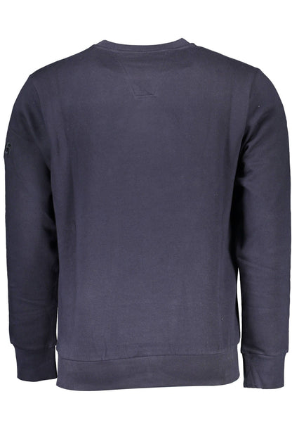 Blauer Baumwollpullover