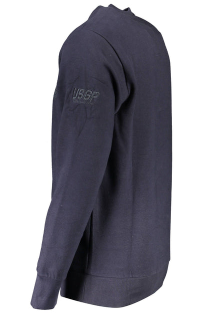 Blauer Baumwollpullover