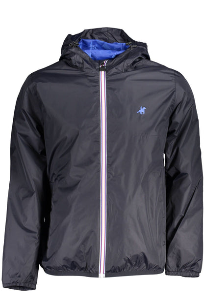 Blaue Nylonjacke