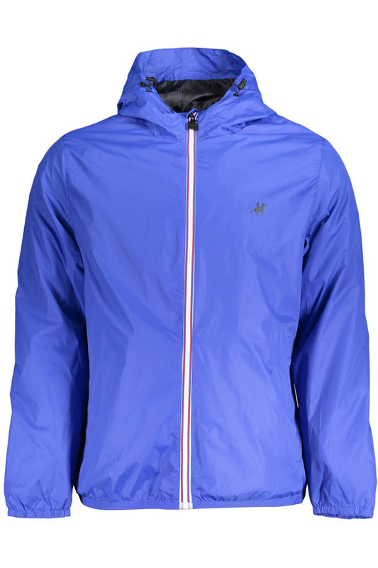 Blaue Nylonjacke