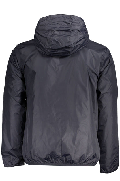 Blaue Nylonjacke