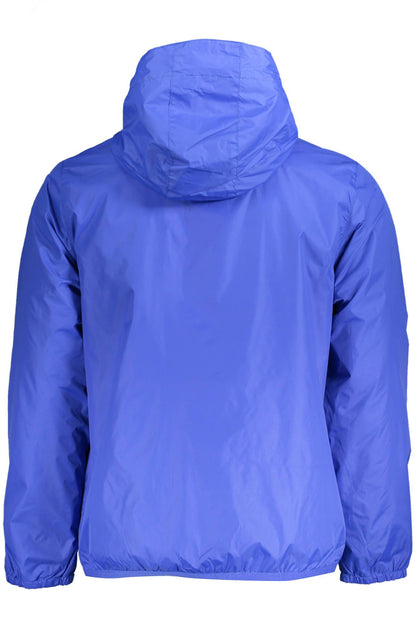 Blaue Nylonjacke