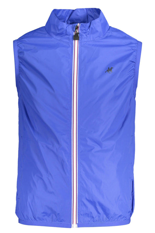Blaue Nylonjacke